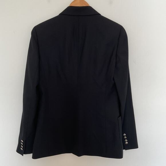 Lauren Ralph Lauren Black Wool Initial's RLL Crest Button Blazer Jacket Sz 6 - Picture 4 of 8